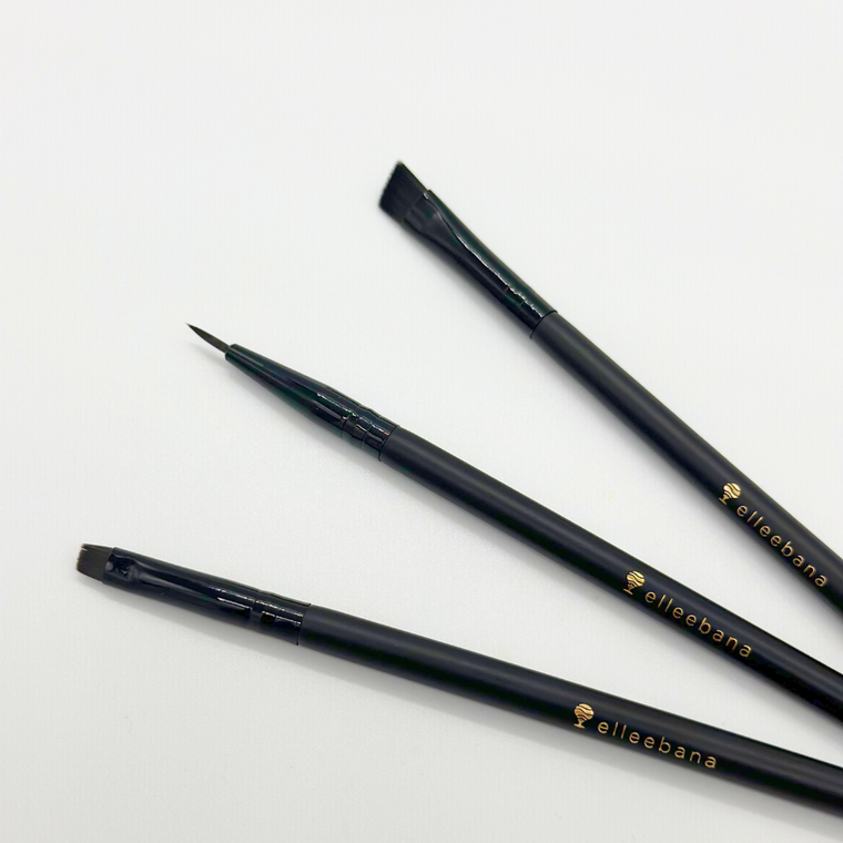 Elleebana ElleeBrush Trilogy Set: The Ultimate Brow and Lash Artistry Brush Kit